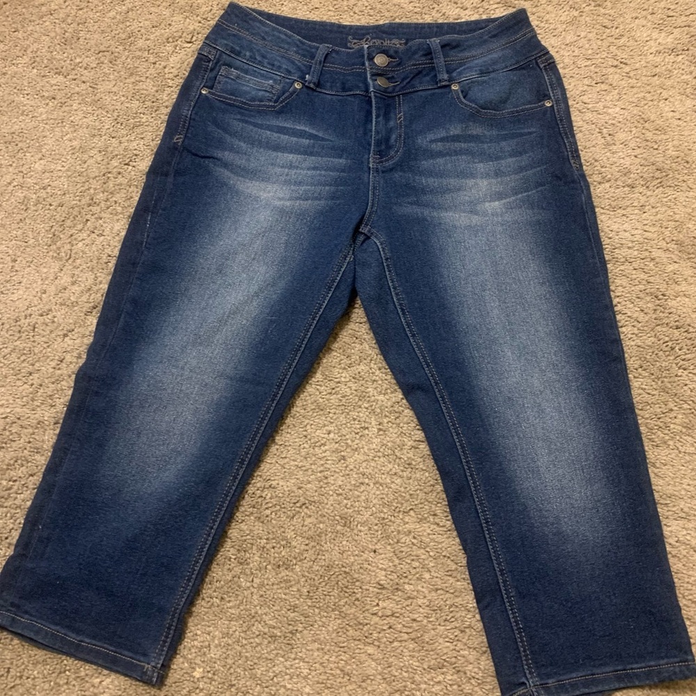 Revolt Blue Ankle Cropped Jeans with Modern Wash